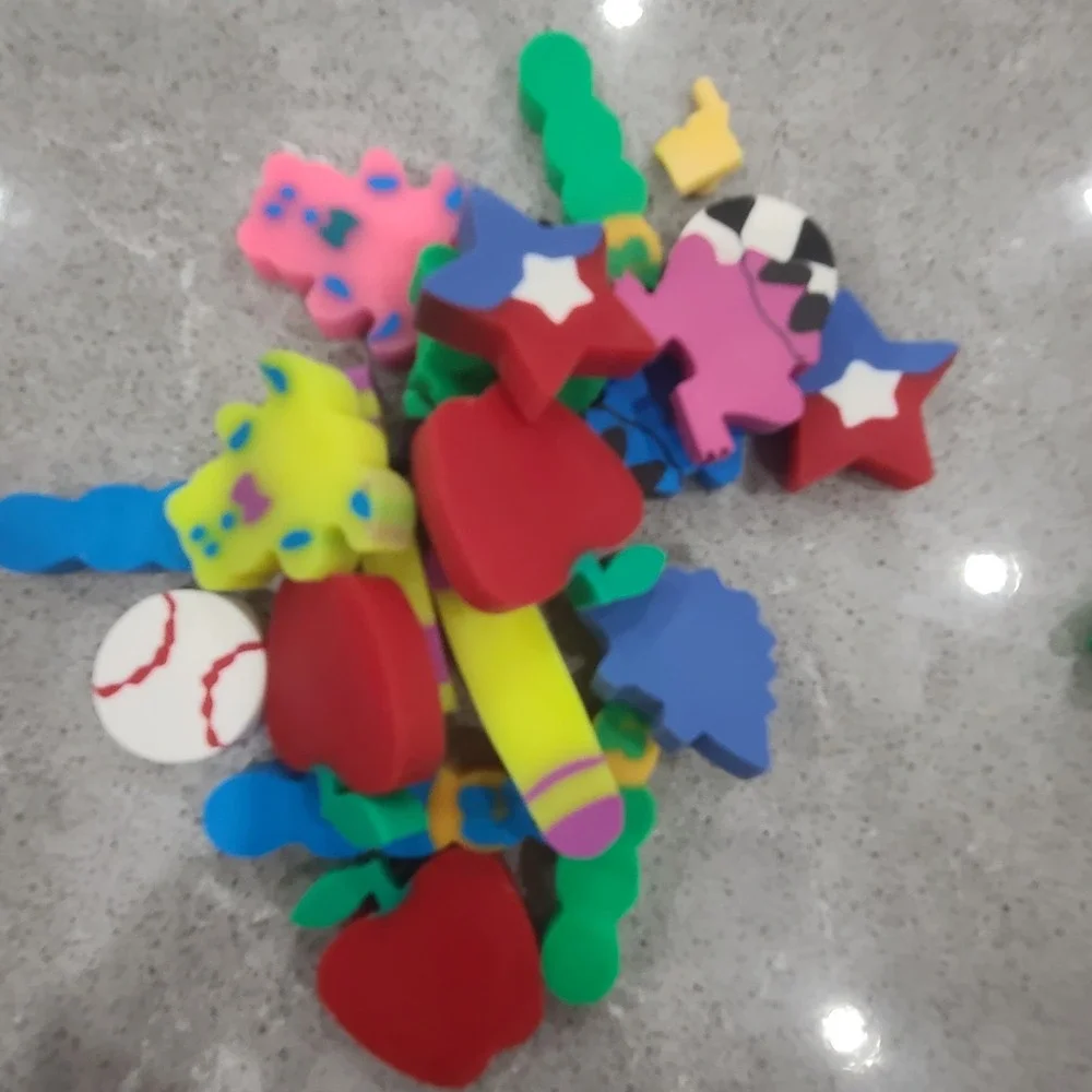 108 Colorful Classroom Incentive Erasers